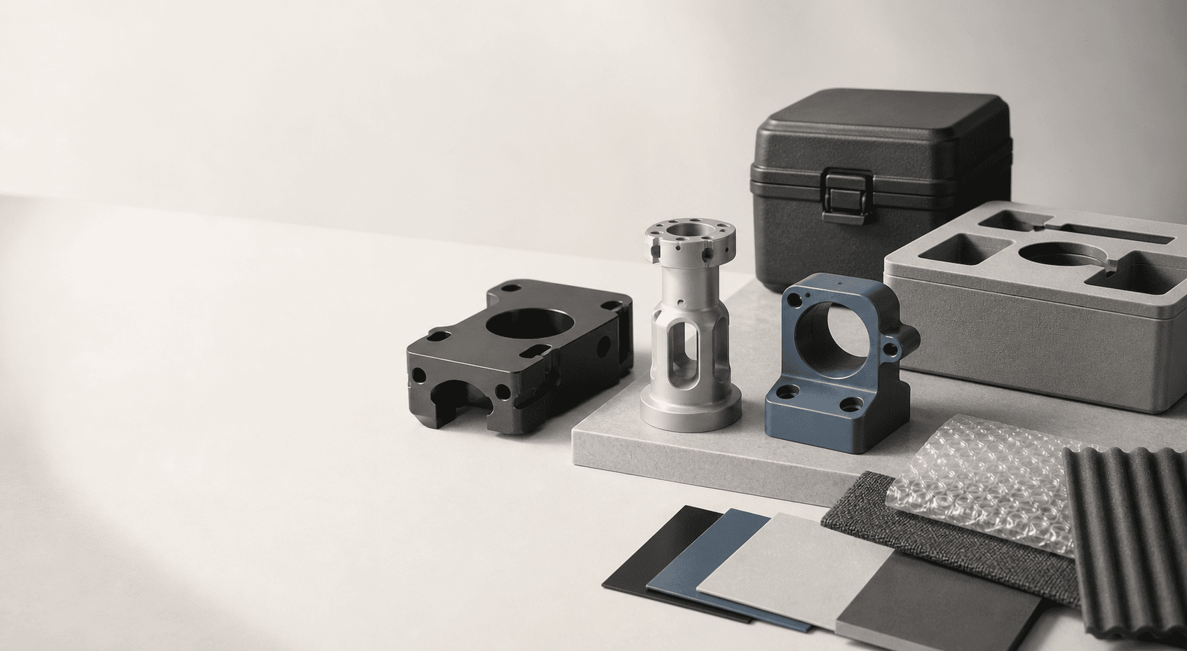 Preview of configurable manufactured products and protective packaging